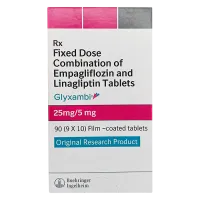 Фото Гликсамби Glyxambi таблетки 25мг/5мг (эмпаглифлозин/линаглиптин) №90